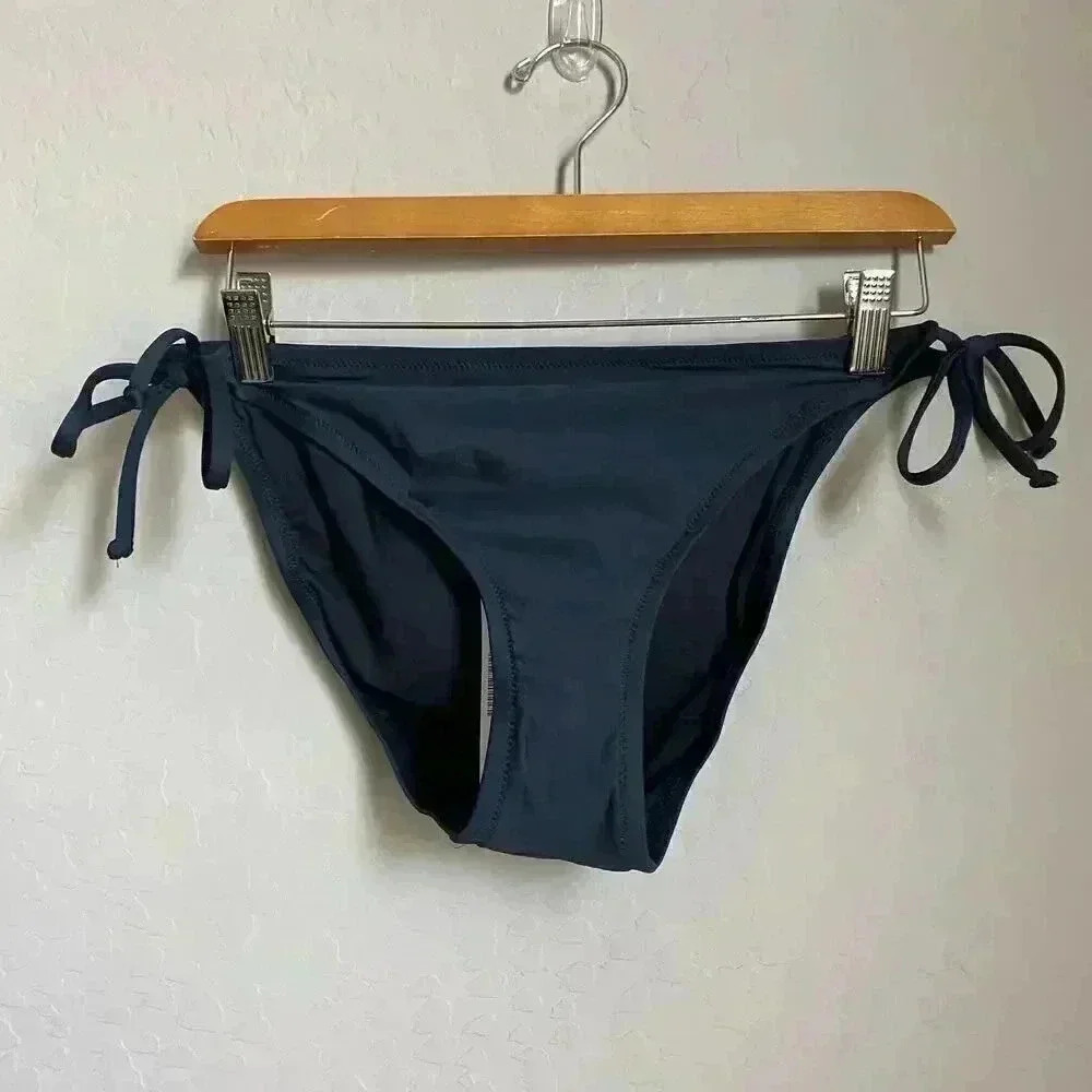 J. Crew String Hipster Bikini Bottom Dark‎ Charcoal Size X-Large